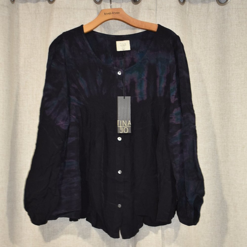 Tina Jo Anthropologie tie dye blouse / top